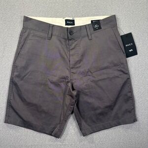RVCA Truloxo Shorts Mens 30 Black Nature X Industry Mid Length 19" New AJ2219